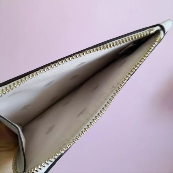 Kate Spade L-Zip Card Holder Pride Rainbow White Wallet - Picture 3 of 7